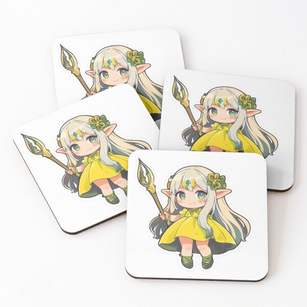 Item preview, Chibi Kawaii Cute Girl - Yellow Trident designed and sold by nukhongwom.