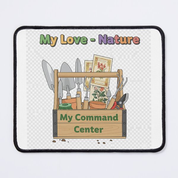 Item preview, My Command Center: Wooden Tool Caddy with Gardening Tools and Botanical Illustrations. Design for Gardeners and Nature Lovers. designed and sold by Studiocolors.