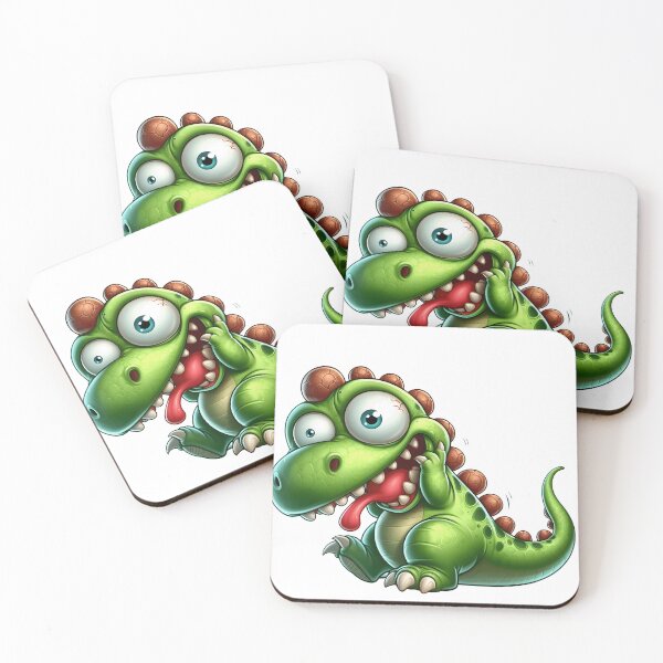 Item preview, Cute Funny Cartoon Dinosaur Clipart – Silly Green Baby Dino with Big Eyes Illustration designed and sold by LunaPixelStudio.