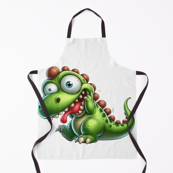 Item preview, Cute Funny Cartoon Dinosaur Clipart – Silly Green Baby Dino with Big Eyes Illustration designed and sold by LunaPixelStudio.