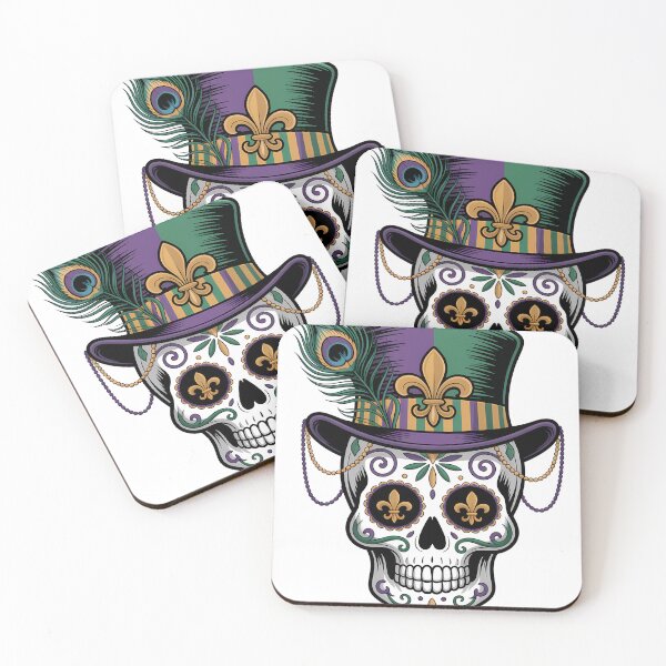 Item preview, Arte de calaveras de azúcar del Carnaval de Mardi Gras de Nueva Orleans designed and sold by BernoNickel.