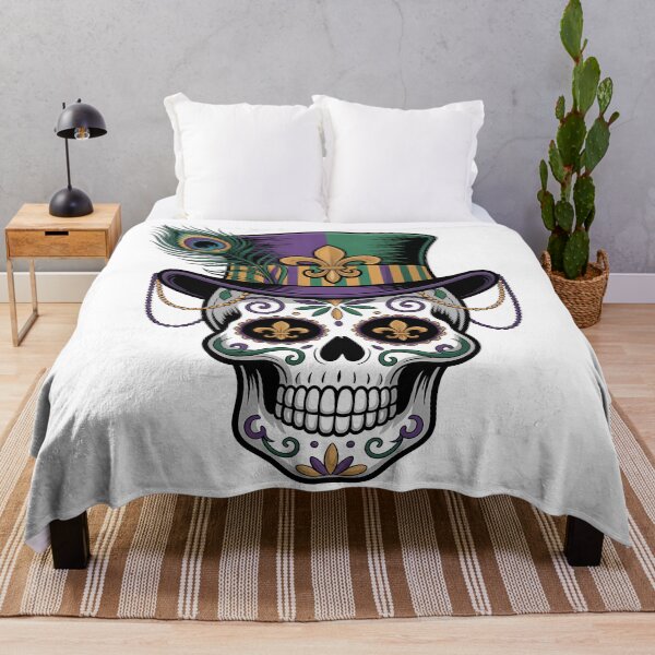 Item preview, Arte de calaveras de azúcar del Carnaval de Mardi Gras de Nueva Orleans designed and sold by BernoNickel.