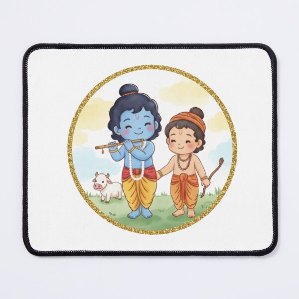 Item preview, Shri Krishna and Balram: Divine Brotherhood | Eternal Protectors of Vrindavan 2 designed and sold by InnerDivineSoul.