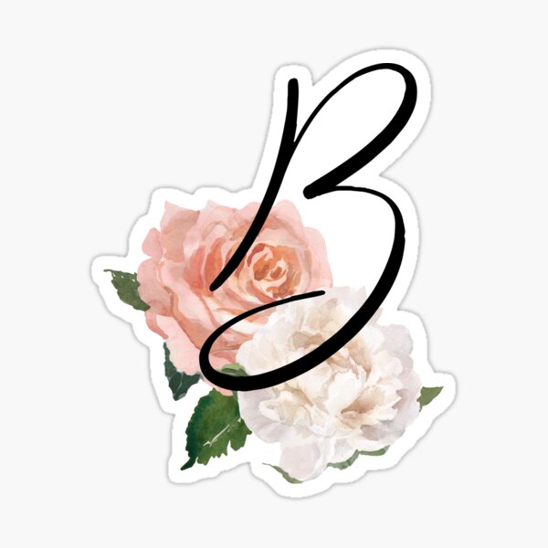 "Floral Monogram B" Sticker For Sale By Nfandel | Redbubble