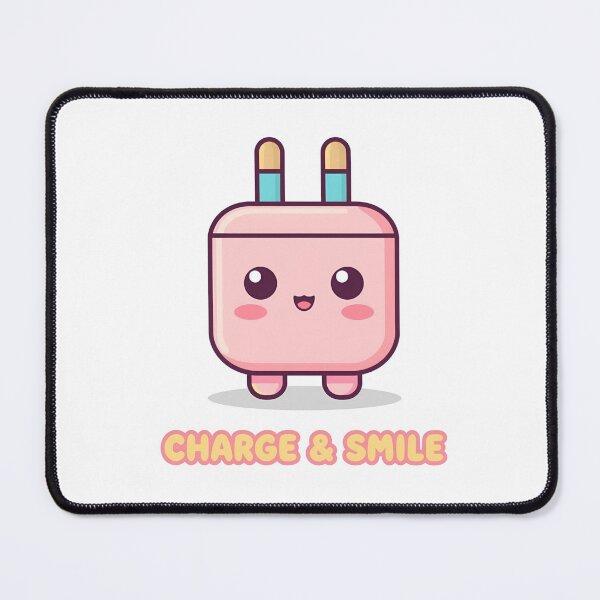 Item preview, Charge & Smile – Cute Kawaii Power Plug Buddy designed and sold by Smile-AlNo.