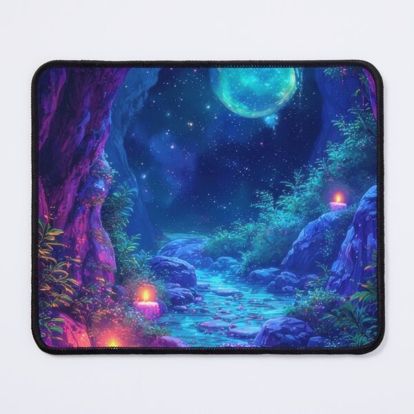 Item preview, Magical river in the moonlit forest designed and sold by Mianku | Für das Leben.