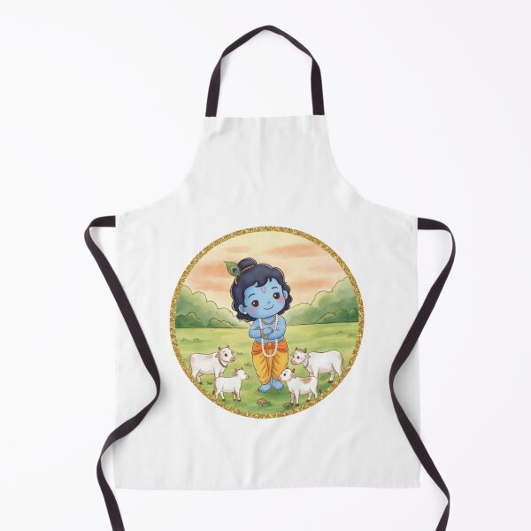 Item preview, Little Krishna, the Gopala | Divine Cowherd with Beloved Cows of Vrindavan designed and sold by InnerDivineSoul.
