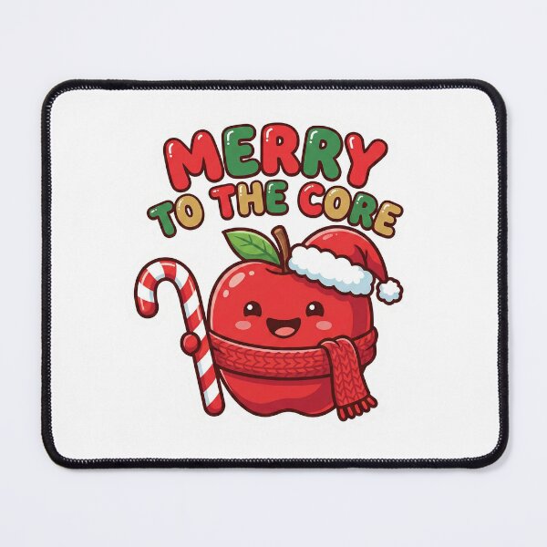 Item preview, Merry to the Core - Cute Christmas Apple Pun designed and sold by GemajoStudio.