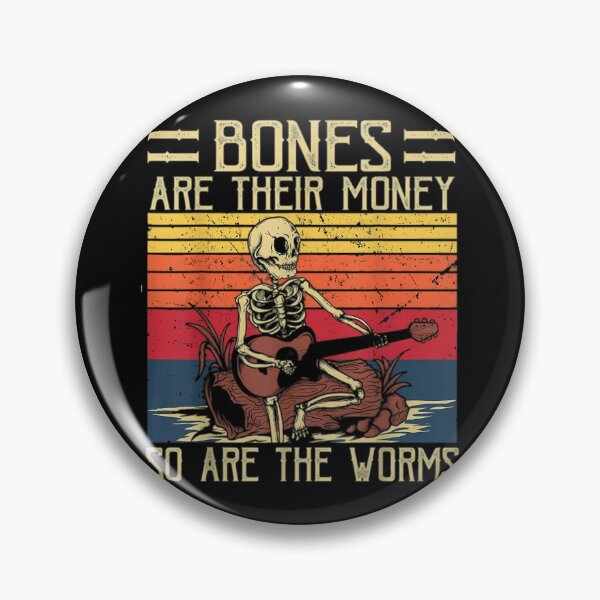 Item preview, Bones Are Their Money  Skeleton Playing Guitar Retro Vintage designed and sold by VincentSbert07.