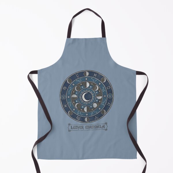 Item preview, Lunar Mandala – Moon Phases & Zodiac Wheel Mystic Design designed and sold by Afridi Art House.
