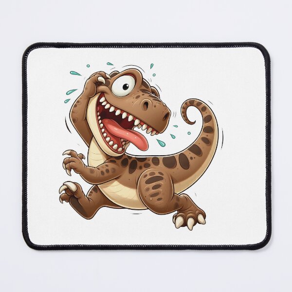 Item preview, Funny Cartoon T-Rex Dinosaur Illustration – Silly Brown Dino with Tongue Out Cute Character Art designed and sold by LunaPixelStudio.