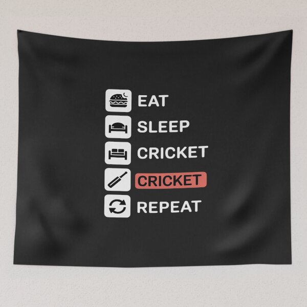 Item preview, Eat Sleep Cricket Repeat Design For Cricket Lovers designed and sold by GaryBellcvbnb.