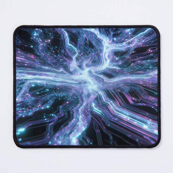 Item preview, Scifi Theme Bluish Purple Texture of Asymmetrical Glowing Biological Neuron Synapses (image size 7840x11680) designed and sold by Digital-Davinci.