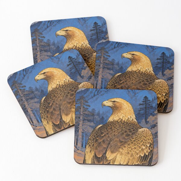 Item preview, Majestic Golden Eagle Overlooking Blue Mountain Forest designed and sold by zzz888.