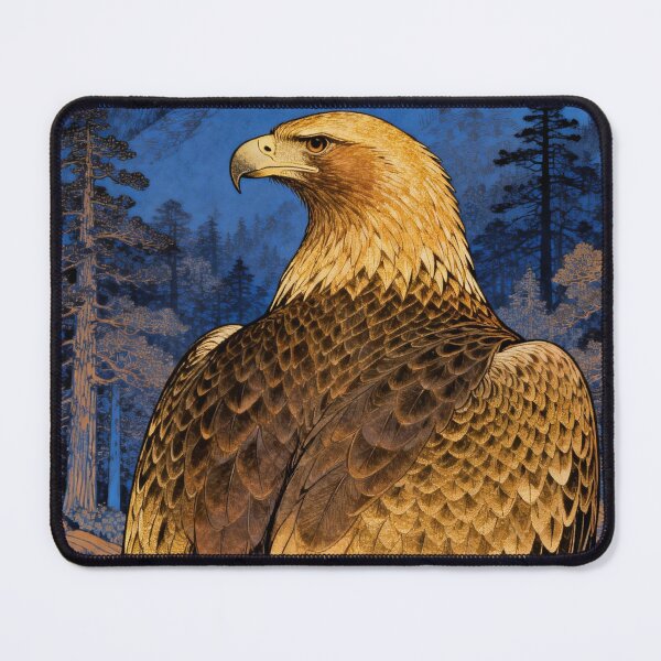 Item preview, Majestic Golden Eagle Overlooking Blue Mountain Forest designed and sold by zzz888.