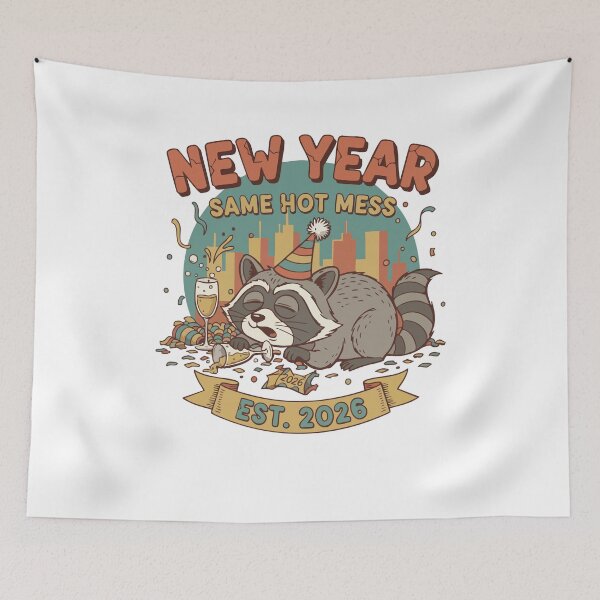 Item preview, New Year Same Hot Mess Est. 2026 Celebration designed and sold by LuminOrb.