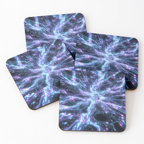 Item preview, Scifi Theme Bluish Purple Texture of Asymmetrical Glowing Biological Neuron Synapses (image size 7840x11680) designed and sold by Digital-Davinci.