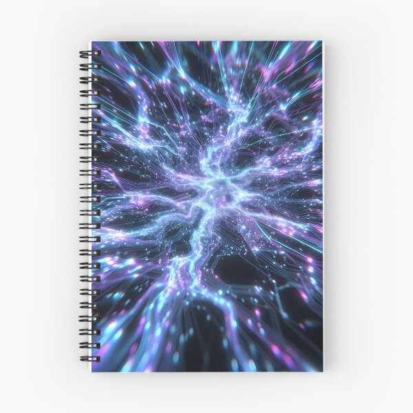 Item preview, Scifi Theme Bluish Purple Texture of Asymmetrical Glowing Biological Neuron Synapses (image size 7840x11680) designed and sold by Digital-Davinci.