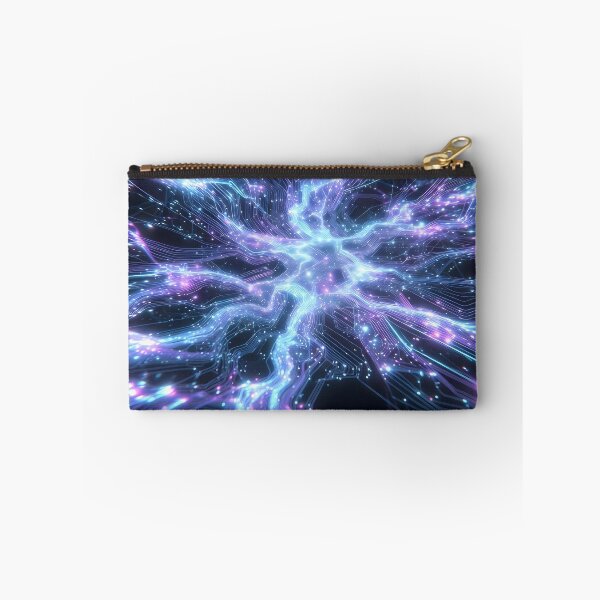 Item preview, Scifi Theme Bluish Purple Texture of Asymmetrical Glowing Biological Neuron Synapses (image size 7840x11680) designed and sold by Digital-Davinci.