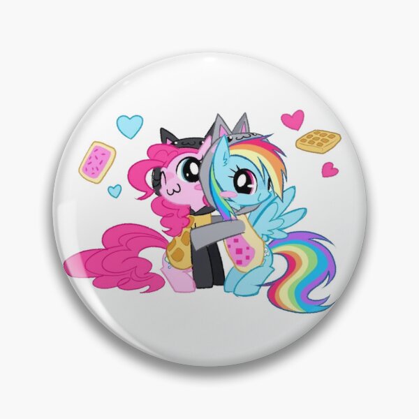 Item preview, rainbowdash and pinkie pie wearing nyan cat and tac nayn designed and sold by 444_Aaron_444.