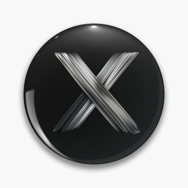 Item preview, Metallic Chrome Letter X – 3D Abstract Typography designed and sold by Afridi Art House.