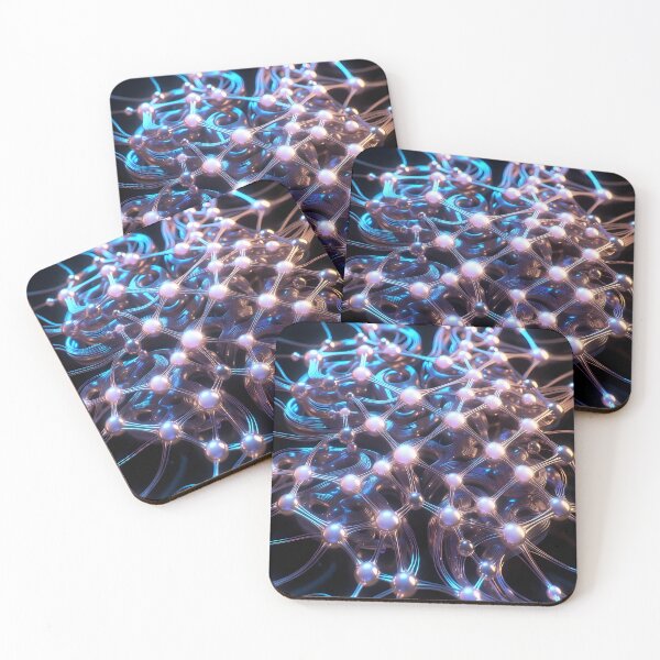 Item preview, Scifi Theme Bluish Purple Texture of Asymmetrical Glowing Biological Neuron Synapses (image size 7840x11680) designed and sold by Digital-Davinci.