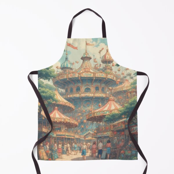 Item preview, A dreamy fairground town in anime style designed and sold by Mianku | Für das Leben.