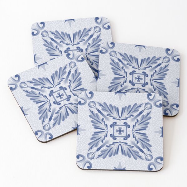 Item preview, Indigo Soft Ornamental Tile Seamless Pattern with Textured Background designed and sold by SGStudio_Thailand.