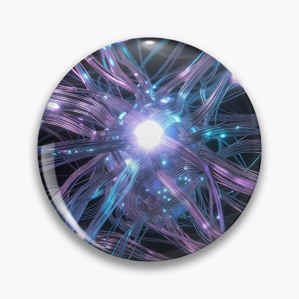 Item preview, Scifi Theme Bluish Purple Texture of Asymmetrical Glowing Biological Neuron Synapses (image size 7840x11680) designed and sold by Digital-Davinci.