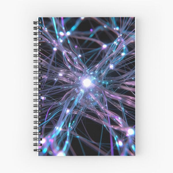 Item preview, Scifi Theme Bluish Purple Texture of Asymmetrical Glowing Biological Neuron Synapses (image size 7840x11680) designed and sold by Digital-Davinci.