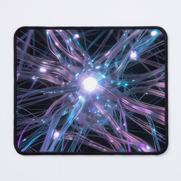 Item preview, Scifi Theme Bluish Purple Texture of Asymmetrical Glowing Biological Neuron Synapses (image size 7840x11680) designed and sold by Digital-Davinci.