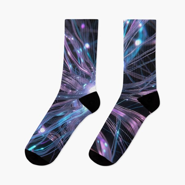 Item preview, Scifi Theme Bluish Purple Texture of Asymmetrical Glowing Biological Neuron Synapses (image size 7840x11680) designed and sold by Digital-Davinci.