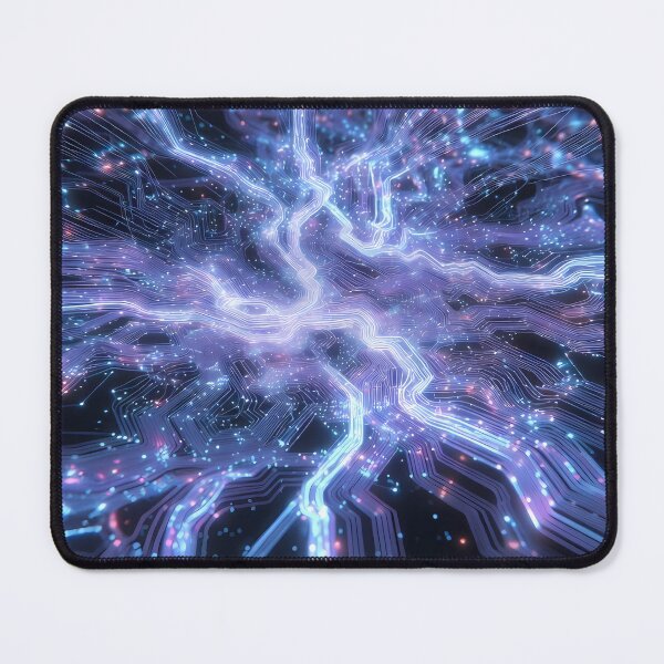 Item preview, Scifi Theme Bluish Purple Texture of Asymmetrical Glowing Biological Neuron Synapses (image size 7840x11680) designed and sold by Digital-Davinci.