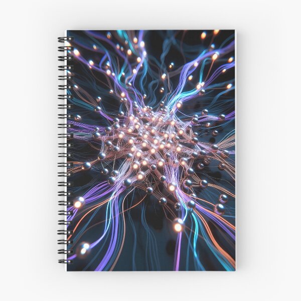 Item preview, Scifi Theme Bluish Purple Texture of Asymmetrical Glowing Biological Neuron Synapses (image size 7840x11680) designed and sold by Digital-Davinci.