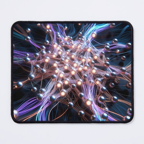 Item preview, Scifi Theme Bluish Purple Texture of Asymmetrical Glowing Biological Neuron Synapses (image size 7840x11680) designed and sold by Digital-Davinci.