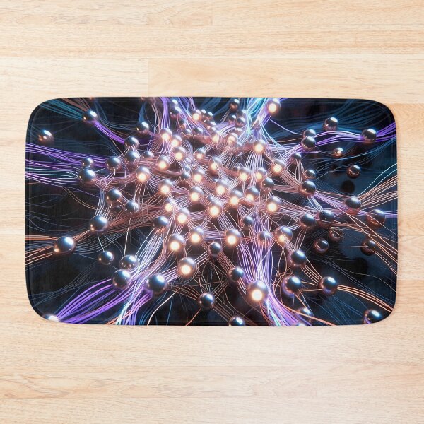 Item preview, Scifi Theme Bluish Purple Texture of Asymmetrical Glowing Biological Neuron Synapses (image size 7840x11680) designed and sold by Digital-Davinci.
