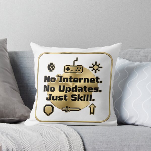 Item preview, No Internet No Updates Just Skill Retro Gamer Design designed and sold by SoulenCify.
