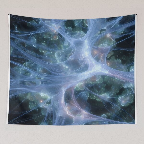 Item preview, Scifi Theme Bluish Purple Texture of Asymmetrical Glowing Biological Neuron Synapses (image size 7840x11680) designed and sold by Digital-Davinci.