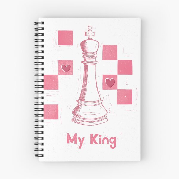 Item preview, My King - Romantic Pink Chess Piece Illustration designed and sold by Jennifer Creations.