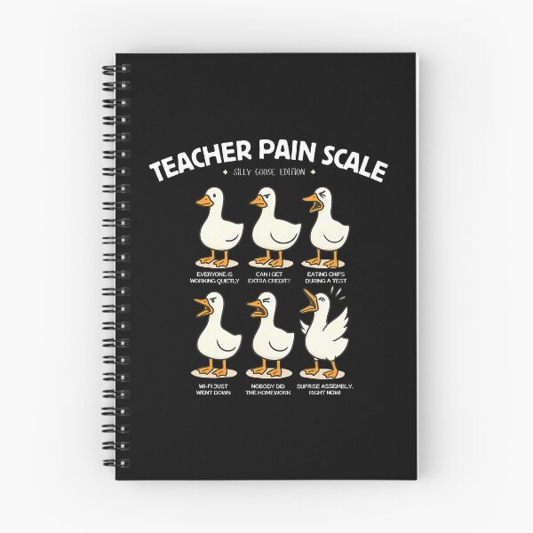 Item preview, Teacher Pain Scale Silly Goose Reading Teacher School designed and sold by AdellBridgett.