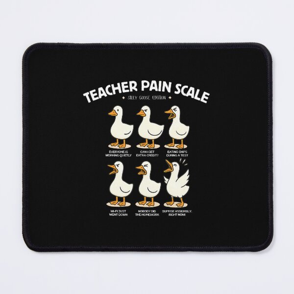 Item preview, Teacher Pain Scale Silly Goose Reading Teacher School designed and sold by AdellBridgett.
