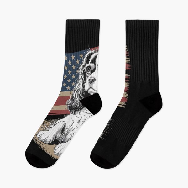 Item preview, Cavalier King Charles Spaniel American USA Flag 4th of July designed and sold by repconomArt.
