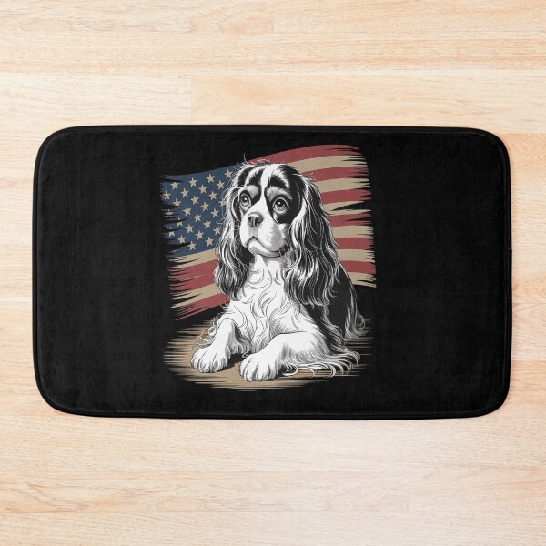 Item preview, Cavalier King Charles Spaniel American USA Flag 4th of July designed and sold by repconomArt.