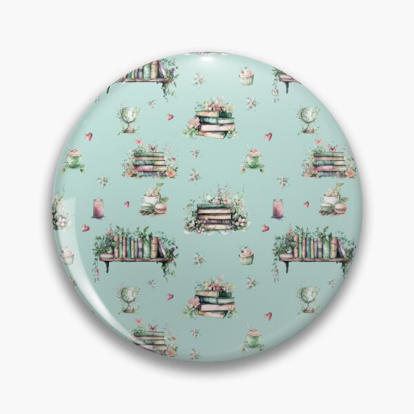 Item preview, Light green bookish pattern designed and sold by Bookdragon's Loot .