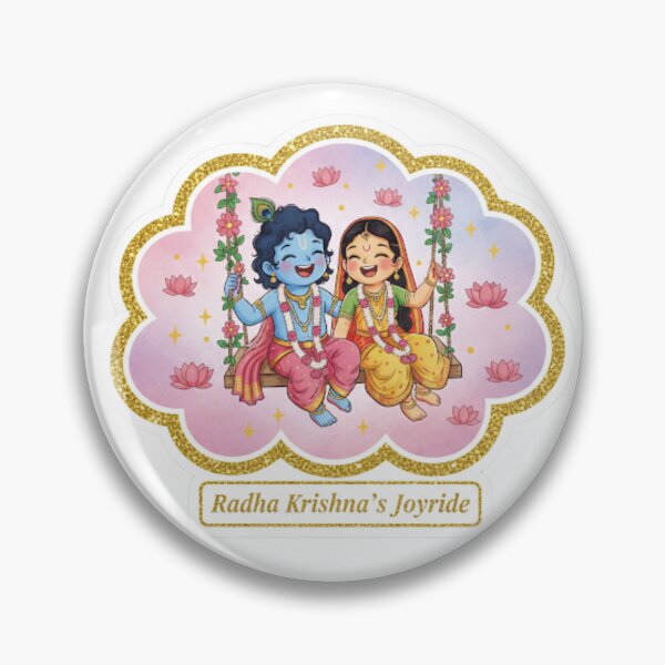 Item preview, Eternal Love of Radha Krishna | Divine Embrace with Angelic Floral Wings designed and sold by InnerDivineSoul.