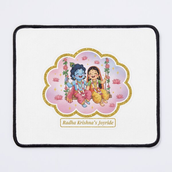 Item preview, Eternal Love of Radha Krishna | Divine Embrace with Angelic Floral Wings designed and sold by InnerDivineSoul.