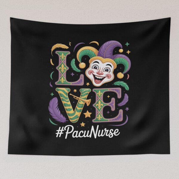 Item preview, LOVE Mardi Gras PACU Nurse Funny Carnival Party Men Women designed and sold by repconomArt.