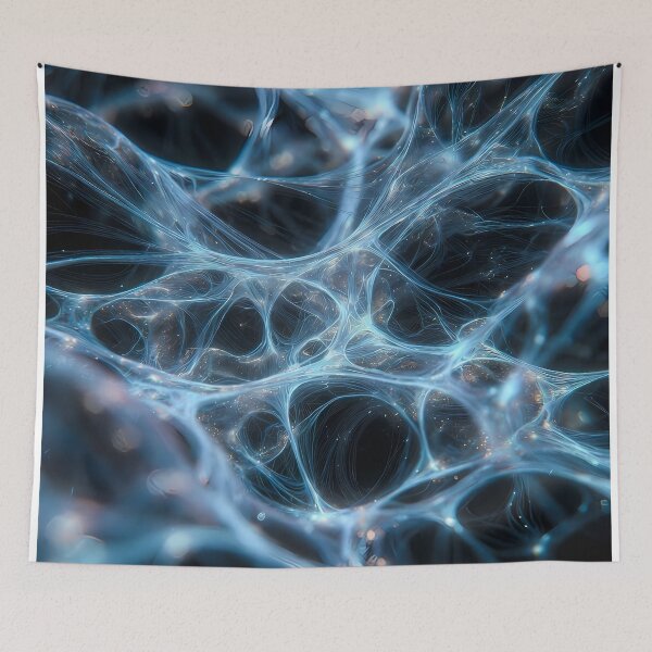 Item preview, Scifi Theme Bluish Purple Texture of Asymmetrical Glowing Biological Neuron Synapses (image size 7840x11680) designed and sold by Digital-Davinci.