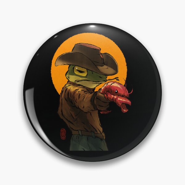 Item preview, Gunslinger Cowboy Western Frog With Pistol Shrimp Crawdad Artwork Drawing designed and sold by AyersegOver.