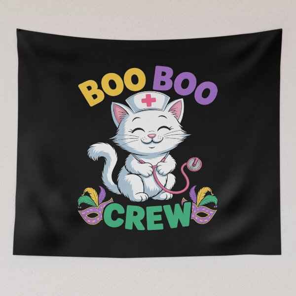 Item preview, Mardi Gras Boo Boo Crew Nurse cat Funny For Nurses Gift designed and sold by repconomArt.